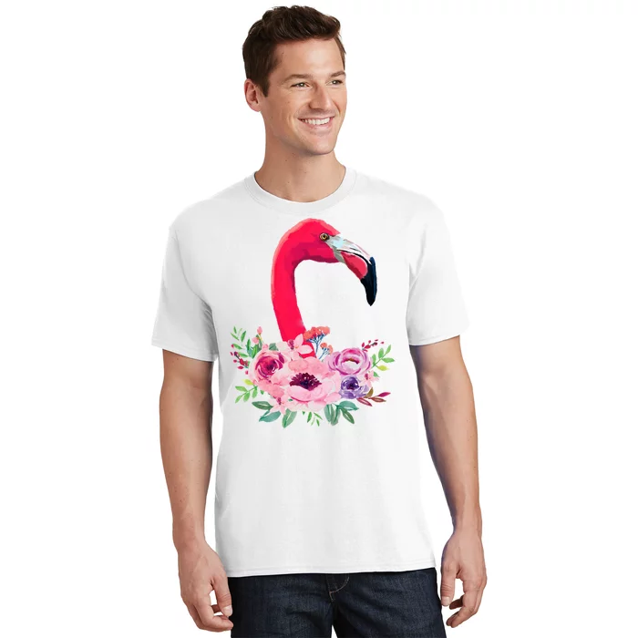 Flamingo Floral Art T-Shirt