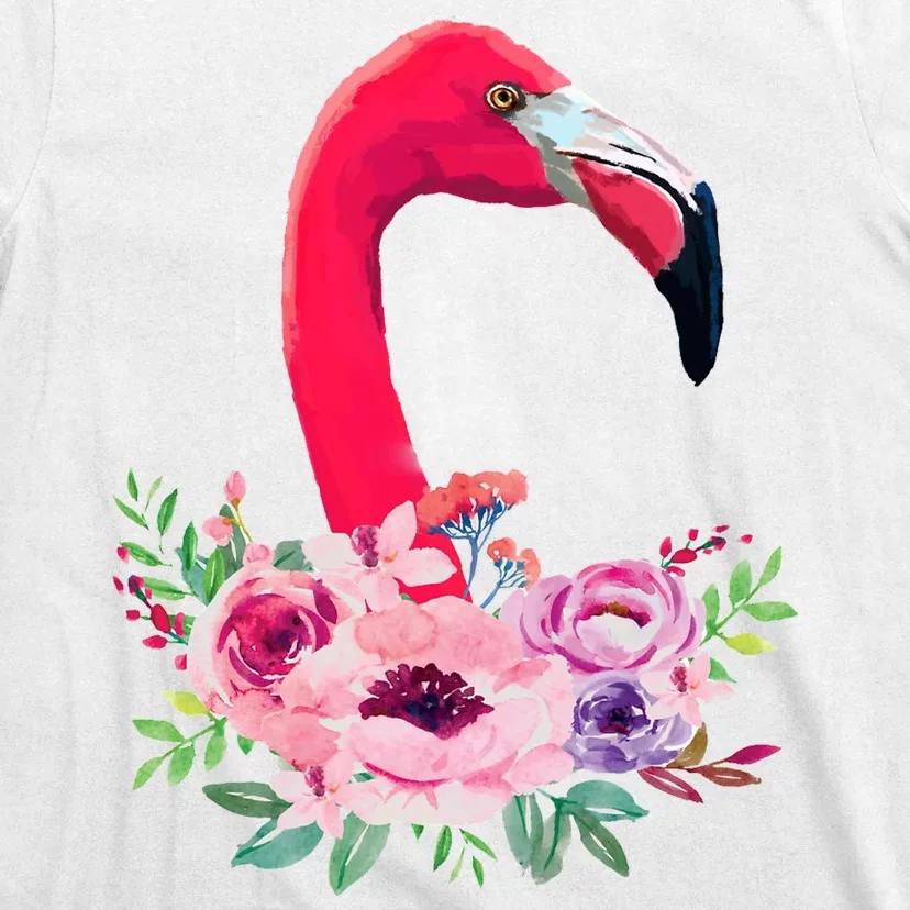 Flamingo Floral Art T-Shirt