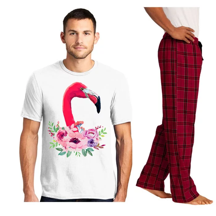 Flamingo Floral Art Pajama Set