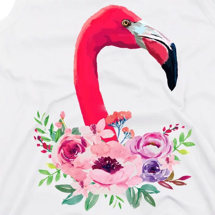 Flamingo Floral Art Tank Top