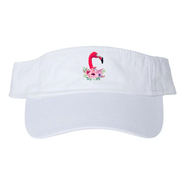 Flamingo Floral Art Valucap Bio-Washed Visor