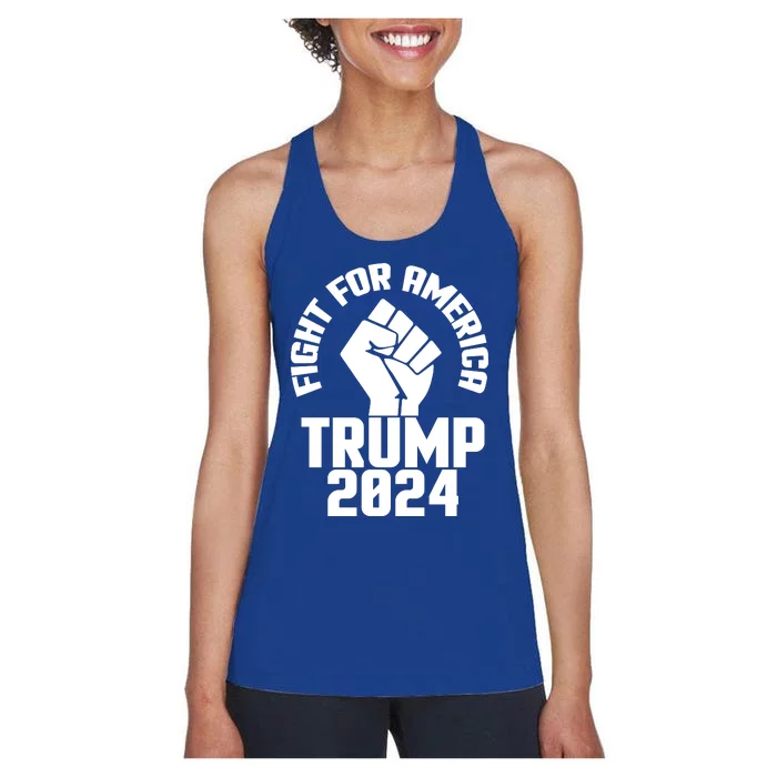 Fight For America Trump 2024 Women's Racerback Tank