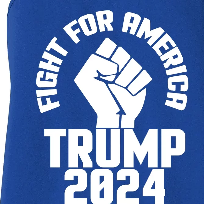 Fight For America Trump 2024 Women's Racerback Tank