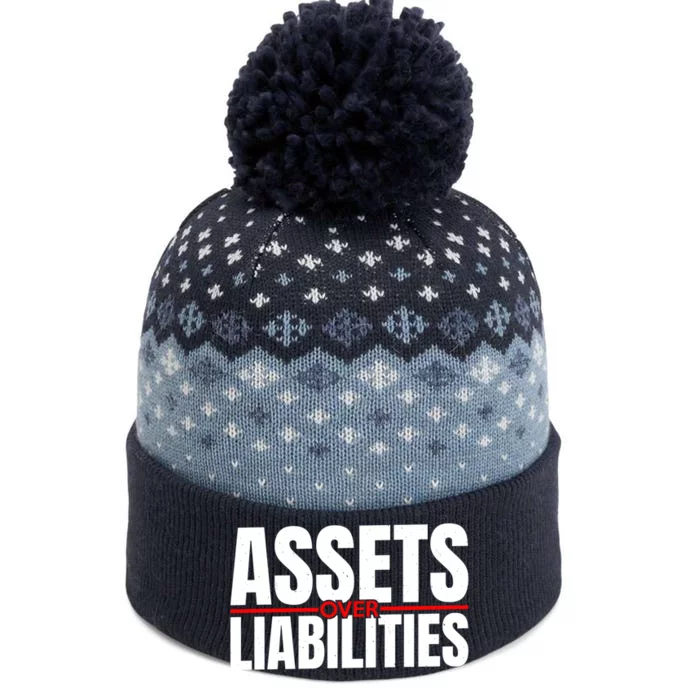 Funny For Accounting And Accountant Assets Over Liabilities The Baniff Cuffed Pom Beanie