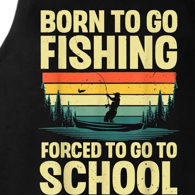 Funny Fishing Art For Men Women Fishing Fish Fisherman Ladies Tri-Blend Wicking Tank