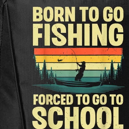 Funny Fishing Art For Men Women Fishing Fish Fisherman City Backpack