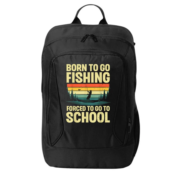 Funny Fishing Art For Men Women Fishing Fish Fisherman City Backpack