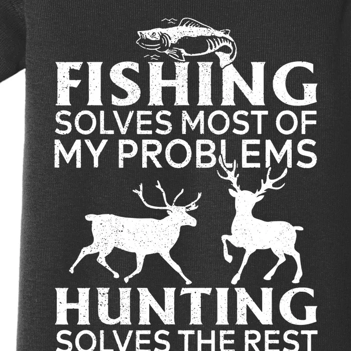 Funny Fishing And Hunting Gift Christmas Humor Hunter Cool Baby Bodysuit