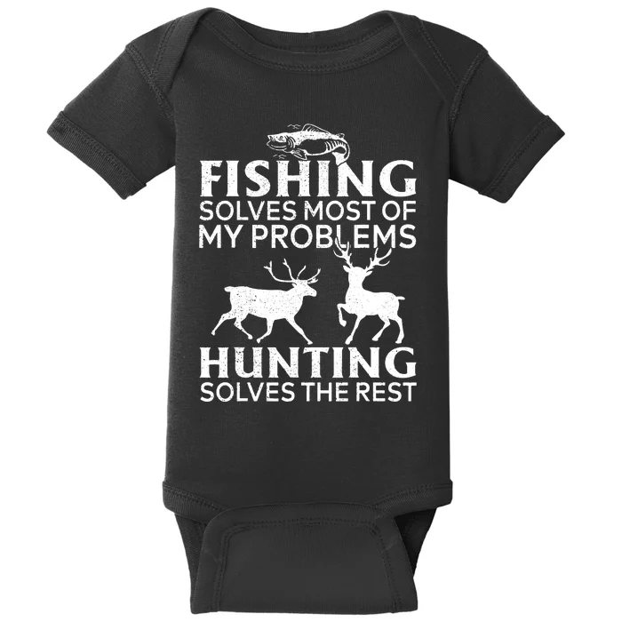 Funny Fishing And Hunting Gift Christmas Humor Hunter Cool Baby Bodysuit