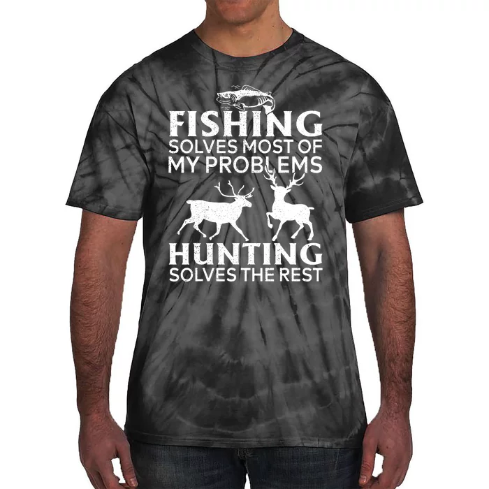 Funny Fishing And Hunting Gift Christmas Humor Hunter Cool Tie-Dye T-Shirt