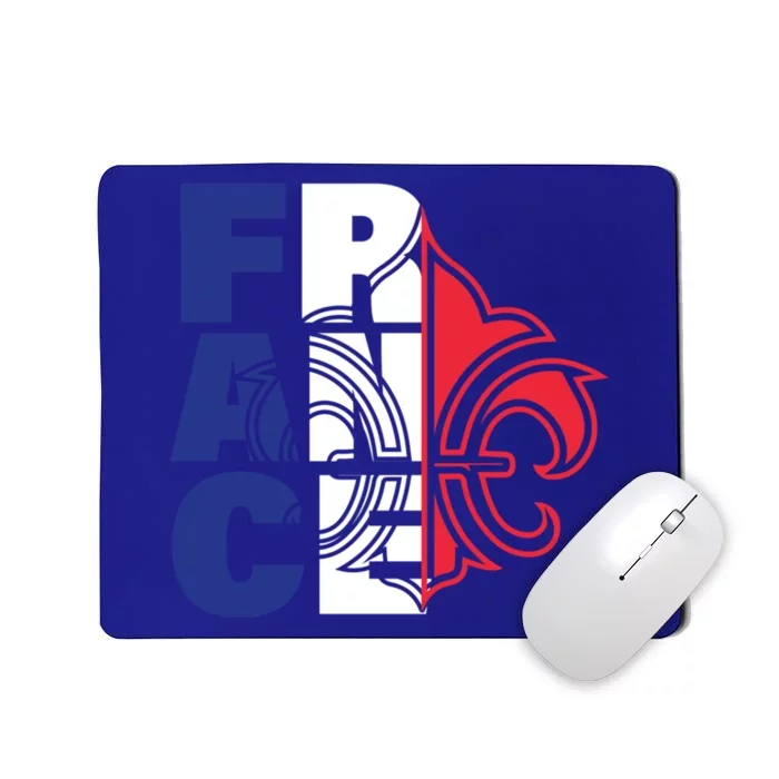 France Flag And Fleurdelis Patriotic Elegance Gift Mousepad