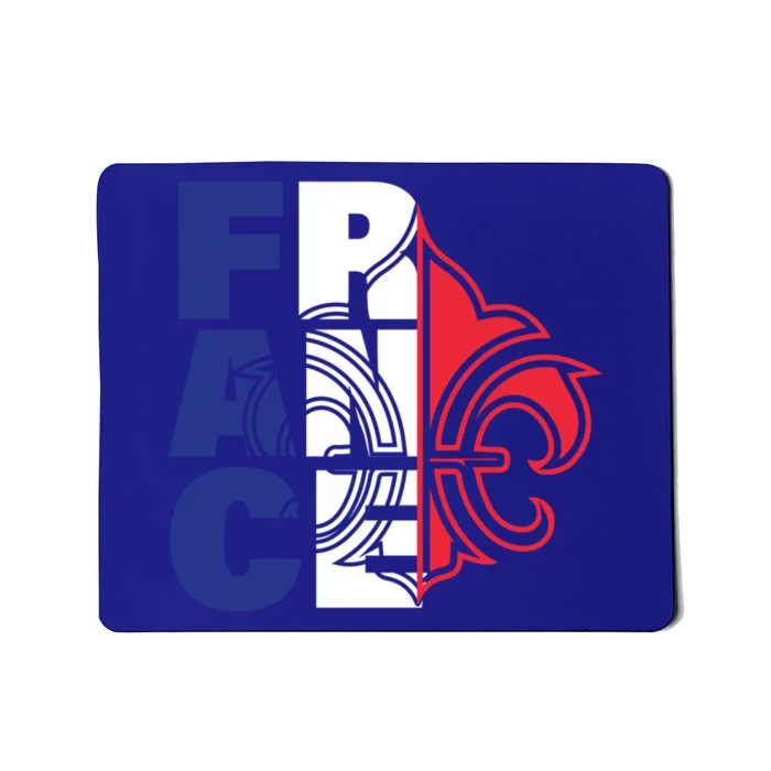 France Flag And Fleurdelis Patriotic Elegance Gift Mousepad