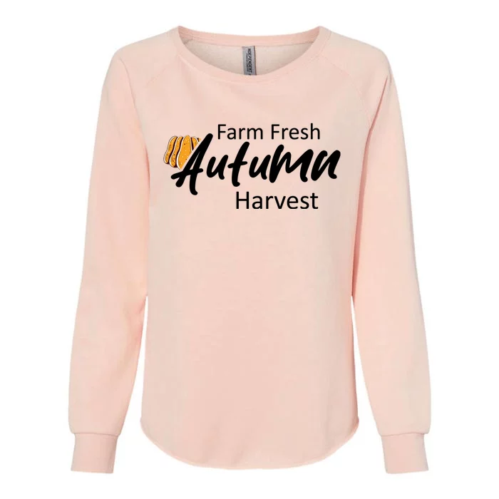 Farm Fresh Autumn Harvest Graphic Womens California Wash Sweatshirt