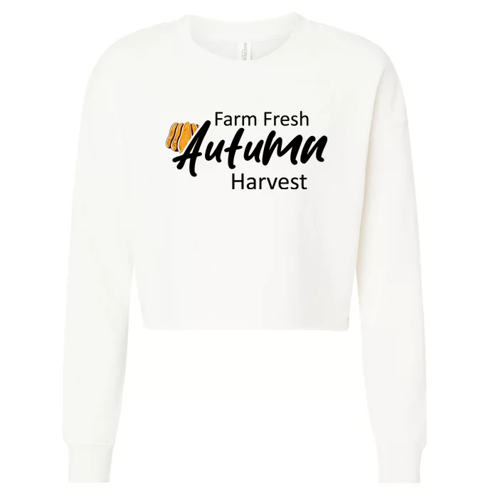 Farm Fresh Autumn Harvest Graphic Cropped Pullover Crew