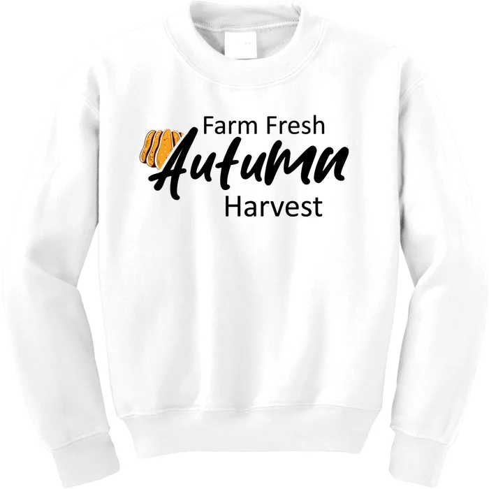 Farm Fresh Autumn Harvest Graphic Kids Sweatshirt