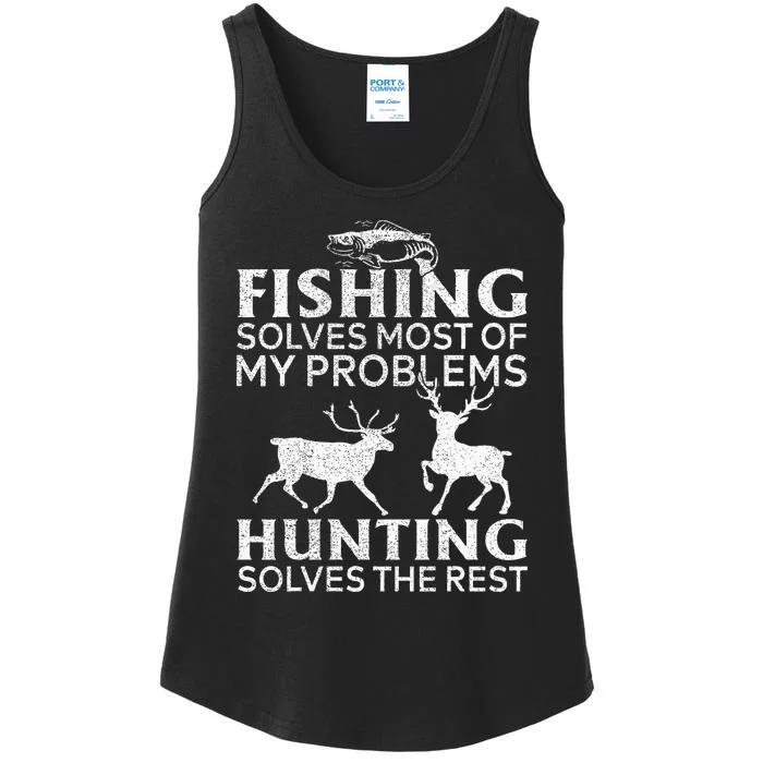 Funny Fishing And Hunting Gift Christmas Humor Hunter Cool Ladies Essential Tank