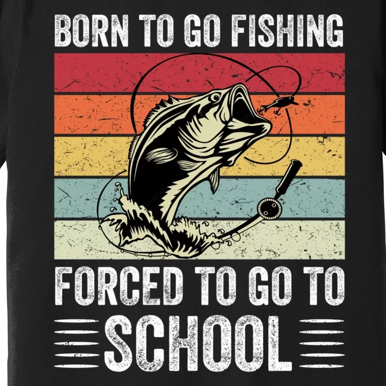 Funny Fishing Art For Men Women Fishing Fish Fisherman Premium T-Shirt