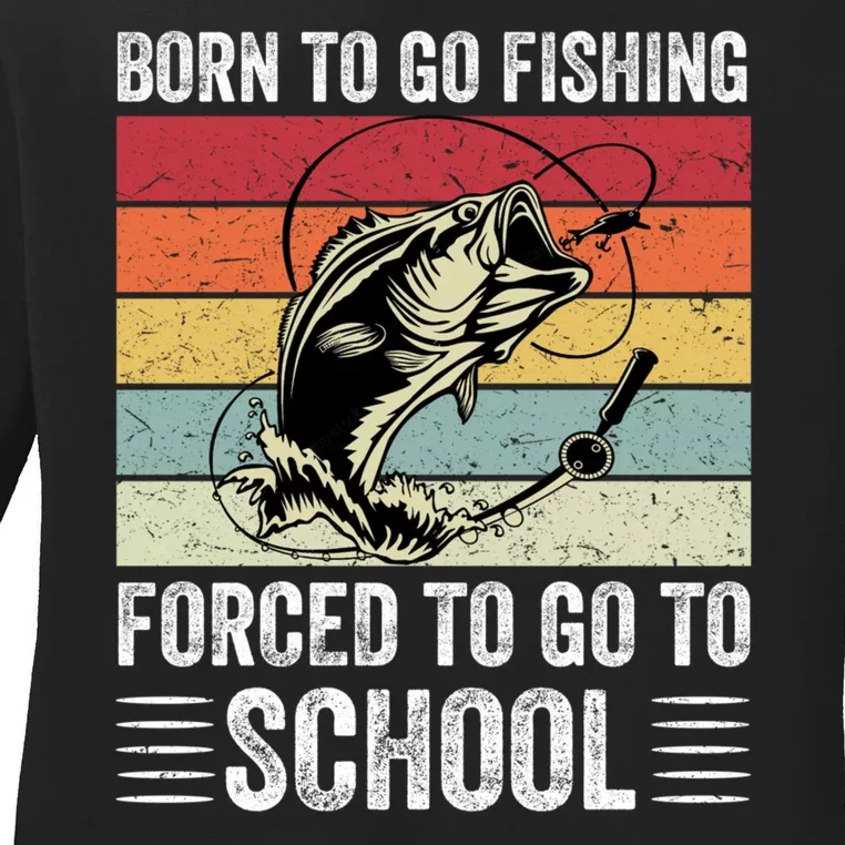 Funny Fishing Born To Fish Forced To Work T-Shirt