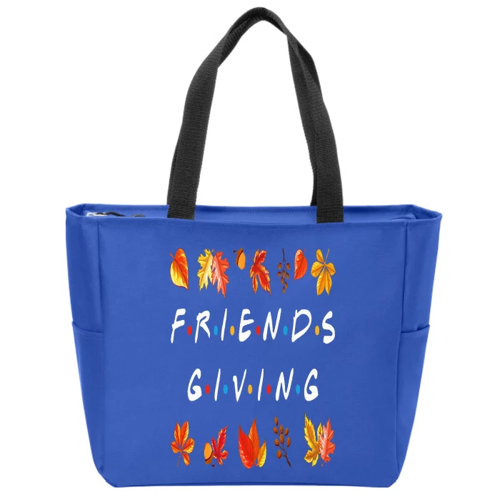 Friendsgiving Fall Autumn Friends & Family Thanksgiving Zip Tote Bag