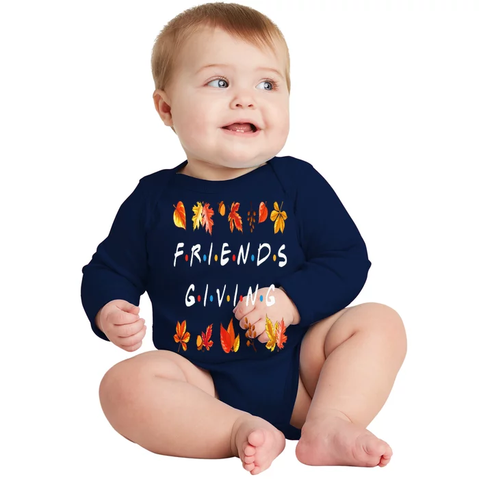 Friendsgiving Fall Autumn Friends & Family Thanksgiving Baby Long Sleeve Bodysuit