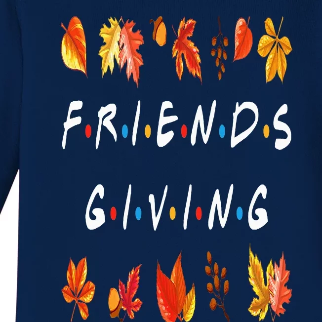 Friendsgiving Fall Autumn Friends & Family Thanksgiving Baby Long Sleeve Bodysuit