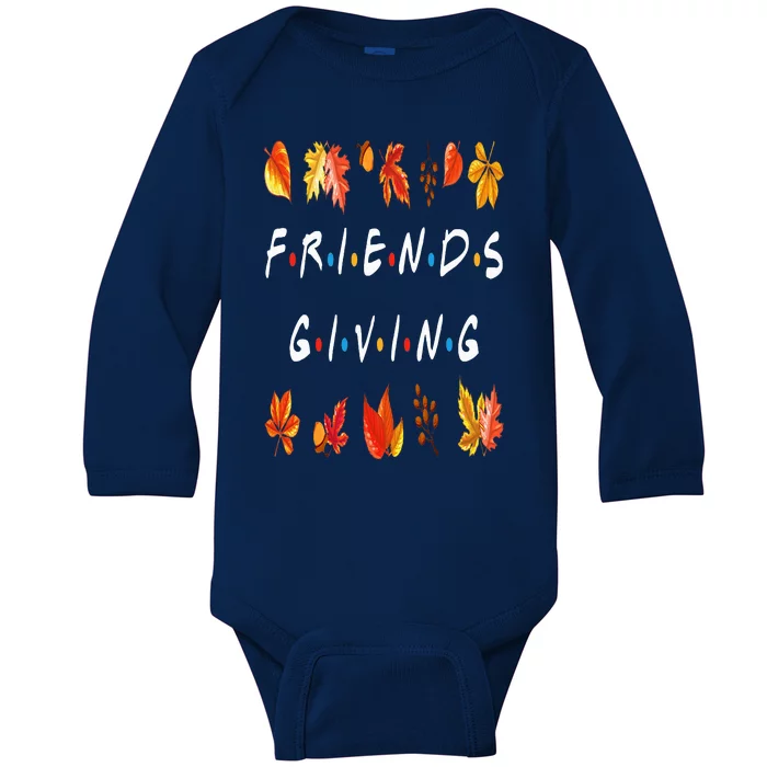 Friendsgiving Fall Autumn Friends & Family Thanksgiving Baby Long Sleeve Bodysuit