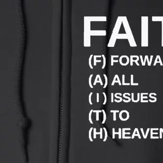 Faith Forwarding All Issues To Heaven Full Zip Hoodie