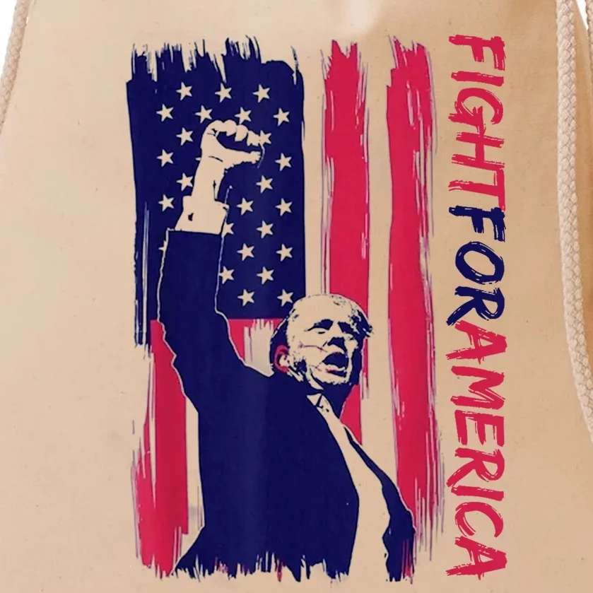 Fight For America Trump 2024 Drawstring Bag