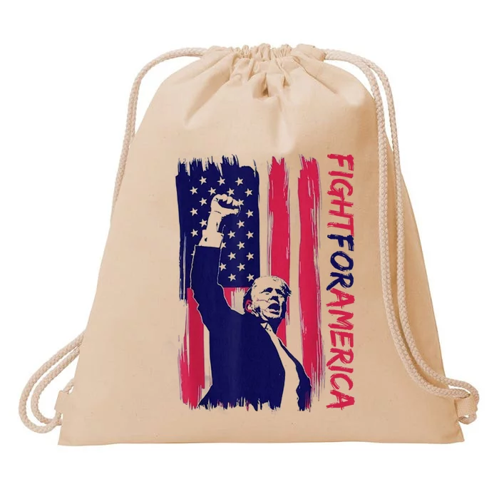 Fight For America Trump 2024 Drawstring Bag