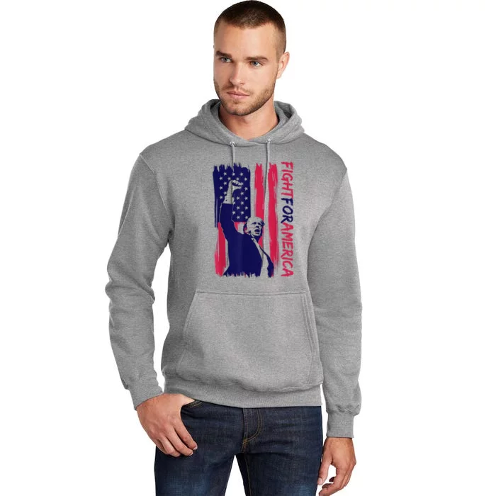 Fight For America Trump 2024 Tall Hoodie