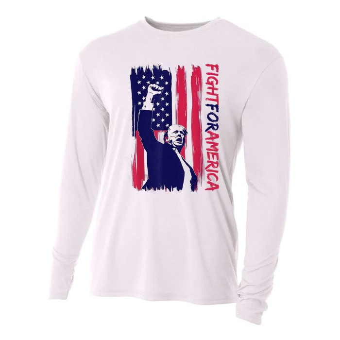 Fight For America Trump 2024 Cooling Performance Long Sleeve Crew