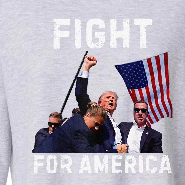 Fight For America Trump 2024 Assassination Attempt Cropped Pullover Crew