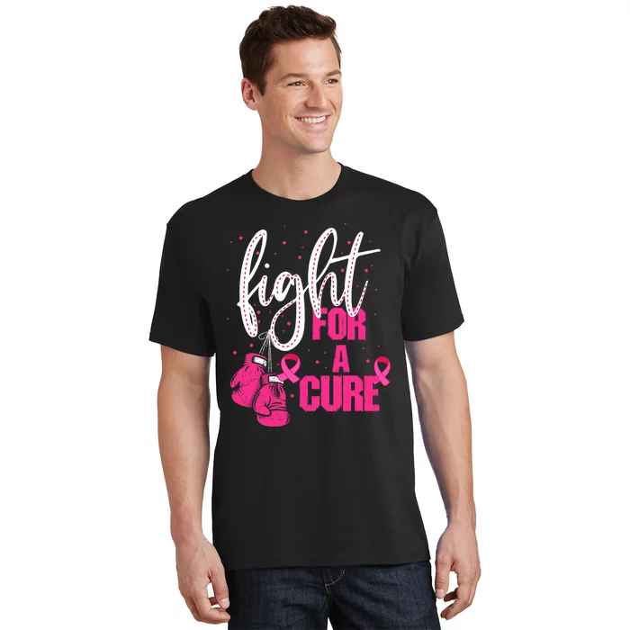 Fight For A Cure Pink Ribbon Breast Cancer Awareness T-Shirt