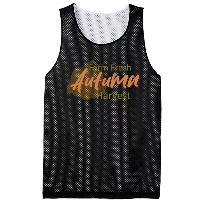 Farm Fresh Autumn Harvest Theme Mesh Reversible Basketball Jersey Tank