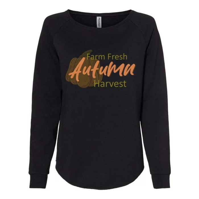 Farm Fresh Autumn Harvest Theme Womens California Wash Sweatshirt