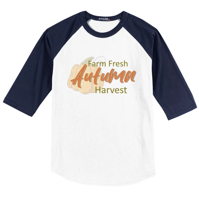 Farm Fresh Autumn Harvest Theme Baseball Sleeve Shirt