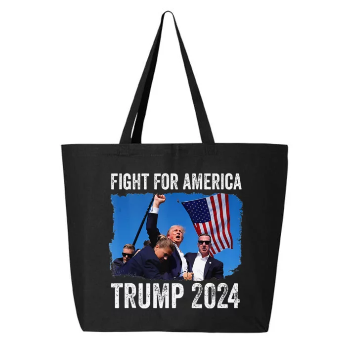 Fight For America Donald Trump 2024 Fight Fist Pump Pa Rally 25L Jumbo Tote