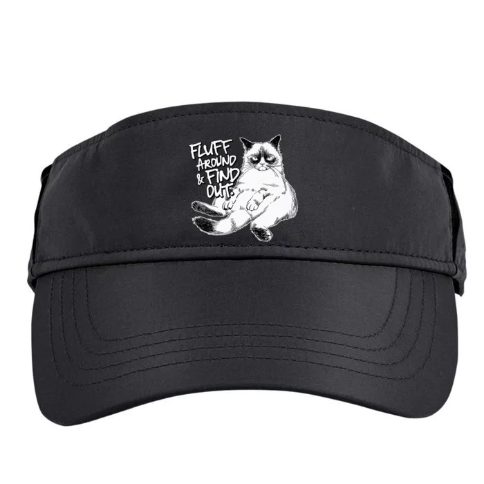 Funny Fluff Around and Find Out Grumpy Kitty Sarcastic Cat Adult Drive Performance Visor