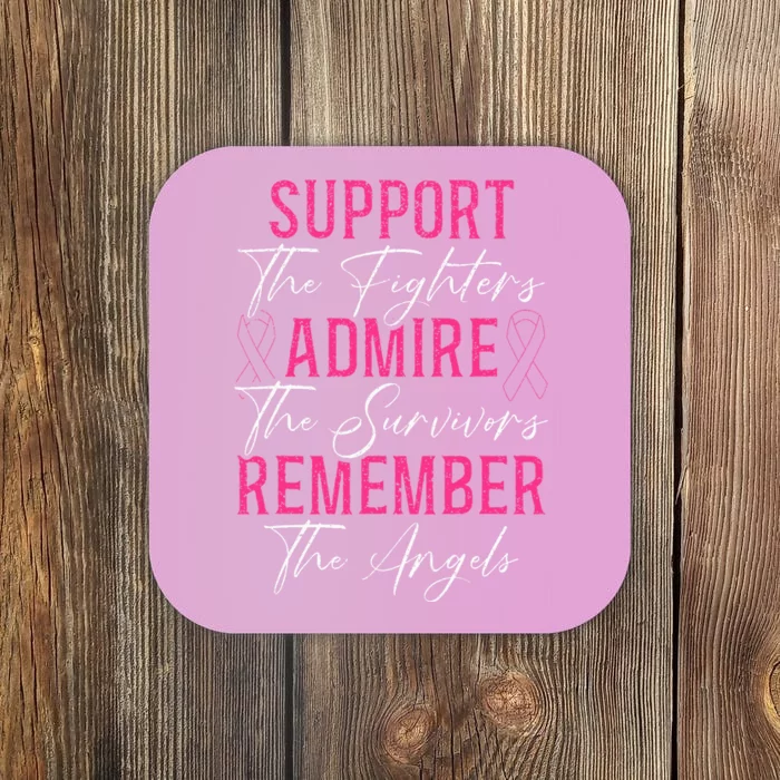 Fight for a Cure Breast Cancer Awareness Month Coaster