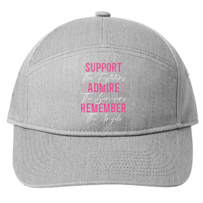 Fight for a Cure Breast Cancer Awareness Month 7-Panel Snapback Hat