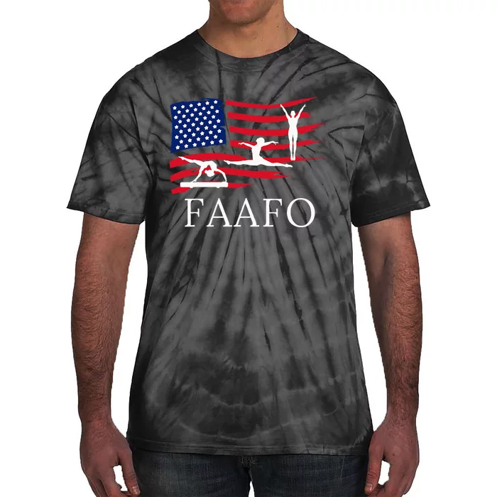 Faafo Funny American Gymnast Tie-Dye T-Shirt