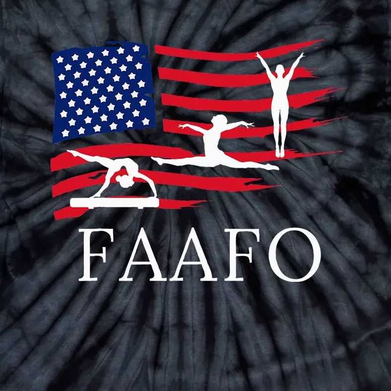 Faafo Funny American Gymnast Tie-Dye T-Shirt