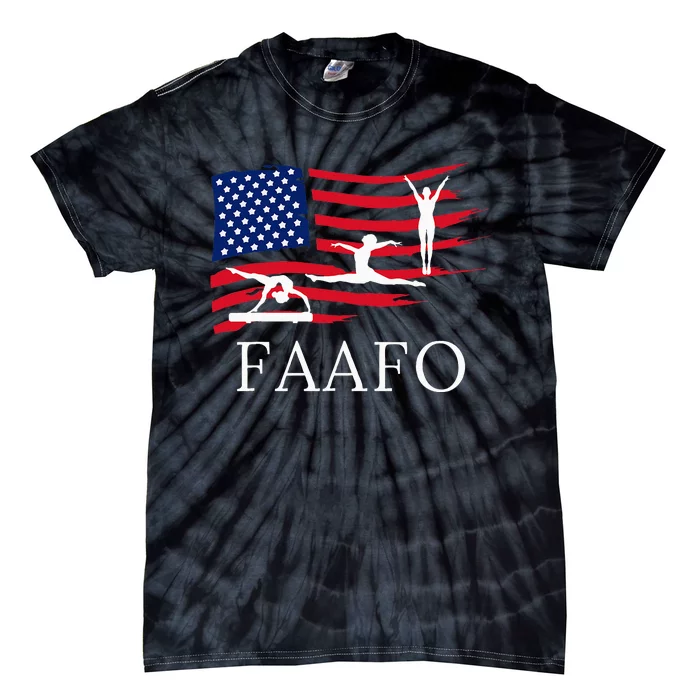 Faafo Funny American Gymnast Tie-Dye T-Shirt