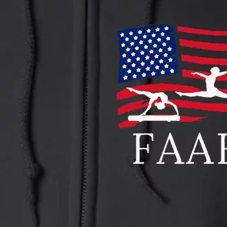 Faafo Funny American Gymnast Full Zip Hoodie