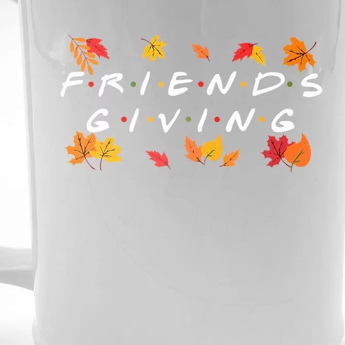 Friendsgiving Fall Autumn Friends & Family Thanksgiving Front & Back Beer Stein