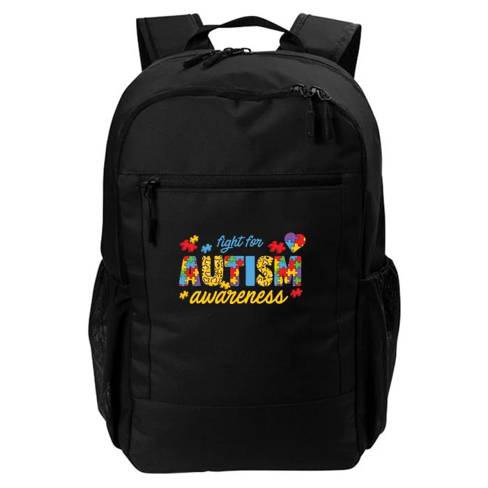 Fight For Autism Awareness Day Puzzle Autism Daily Commute Backpack