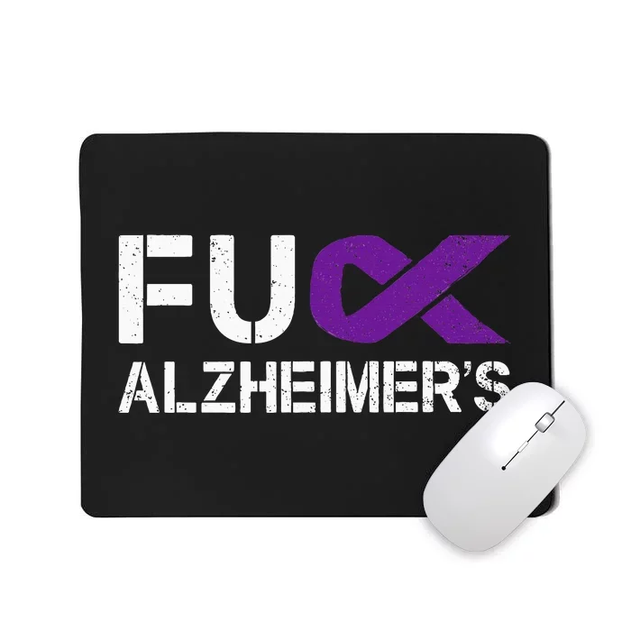 Fuck Fu AlzheimerS Awareness Month Purple Ribbon Fighter Mousepad