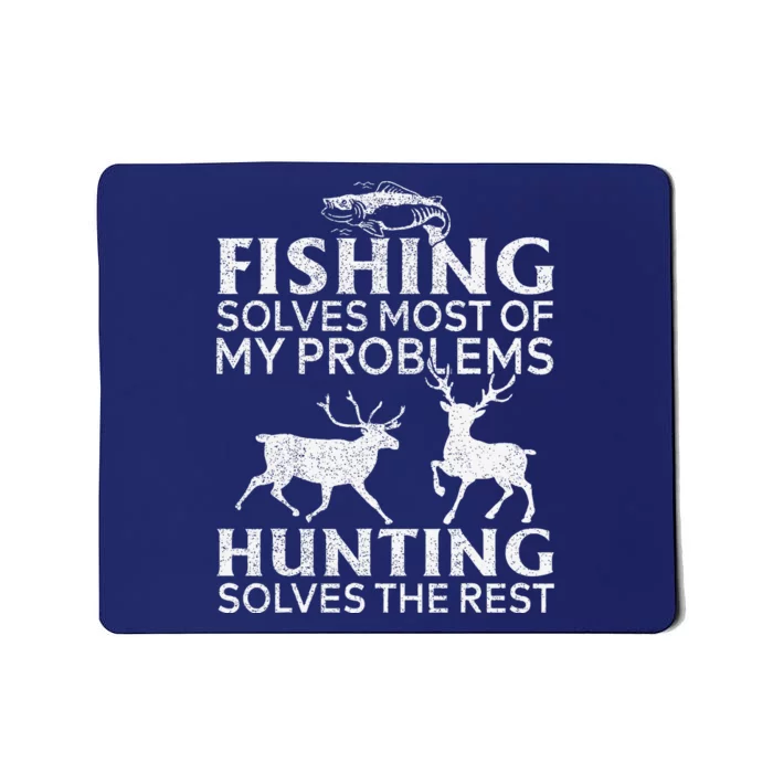 Funny Fishing And Hunting Gift Christmas Humor Hunter Cool X Mousepad