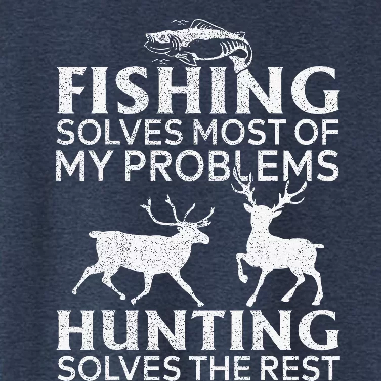 Funny Fishing And Hunting Gift Christmas Humor Hunter Cool X Women's Crop Top Tee