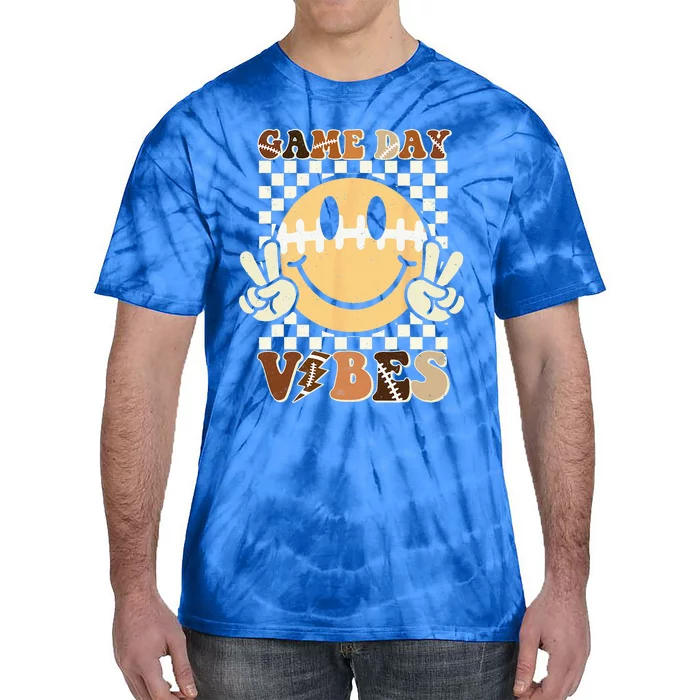 Funny Face American Football Game Day Vibes Sport Tie-Dye T-Shirt